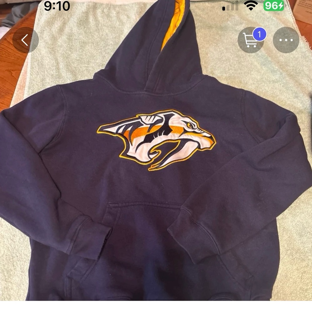 Kids Navy Blue Hoodie with Bold Graphic